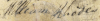 Signature of William Rhodes in 1784 from a Virginia State, military land warrant, for his for his service in the American Revolution.